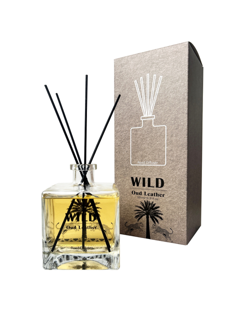 WILD Oud Leather Reed Diffuser |OEM Reed Diffuser – Home Fragrance 100ml 