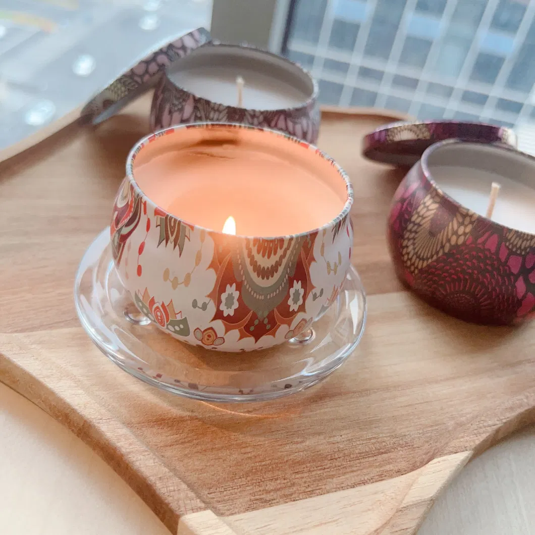 Tinplate Can Soy Wax Aroma Candle Smokeless Fragrance Candle