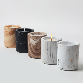  Cotton Wick Customized Scents Marbling Ceramic Jar Candle
