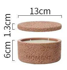 Two candle wicks Soy Wax Scented Candle Cement Cups for Home Decor