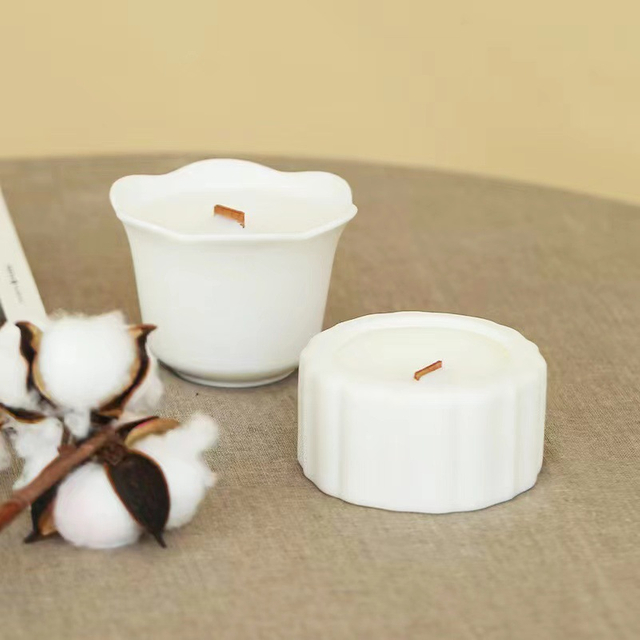 Classic White Ceramic Candle Jar Scented Candles 