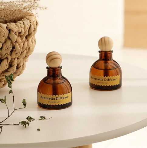 High-Grade Small Brown Bottle Reed Aroma Diffuser Gift