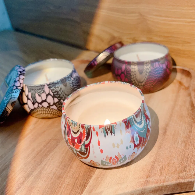 Tinplate Can Soy Wax Aroma Candle Smokeless Fragrance Candle