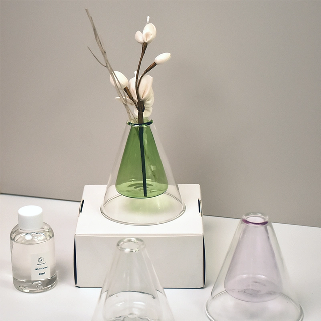 Double Glass Aromatherapy Reed Diffuser Triangle Short Gift
