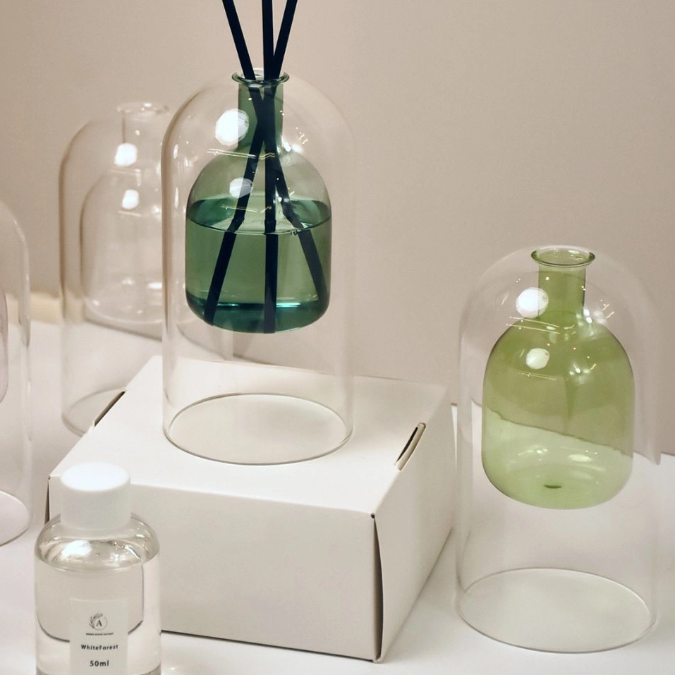 160ml Double Glass Triangle Aromatherapy Reed Diffuser High Gift Wholesale